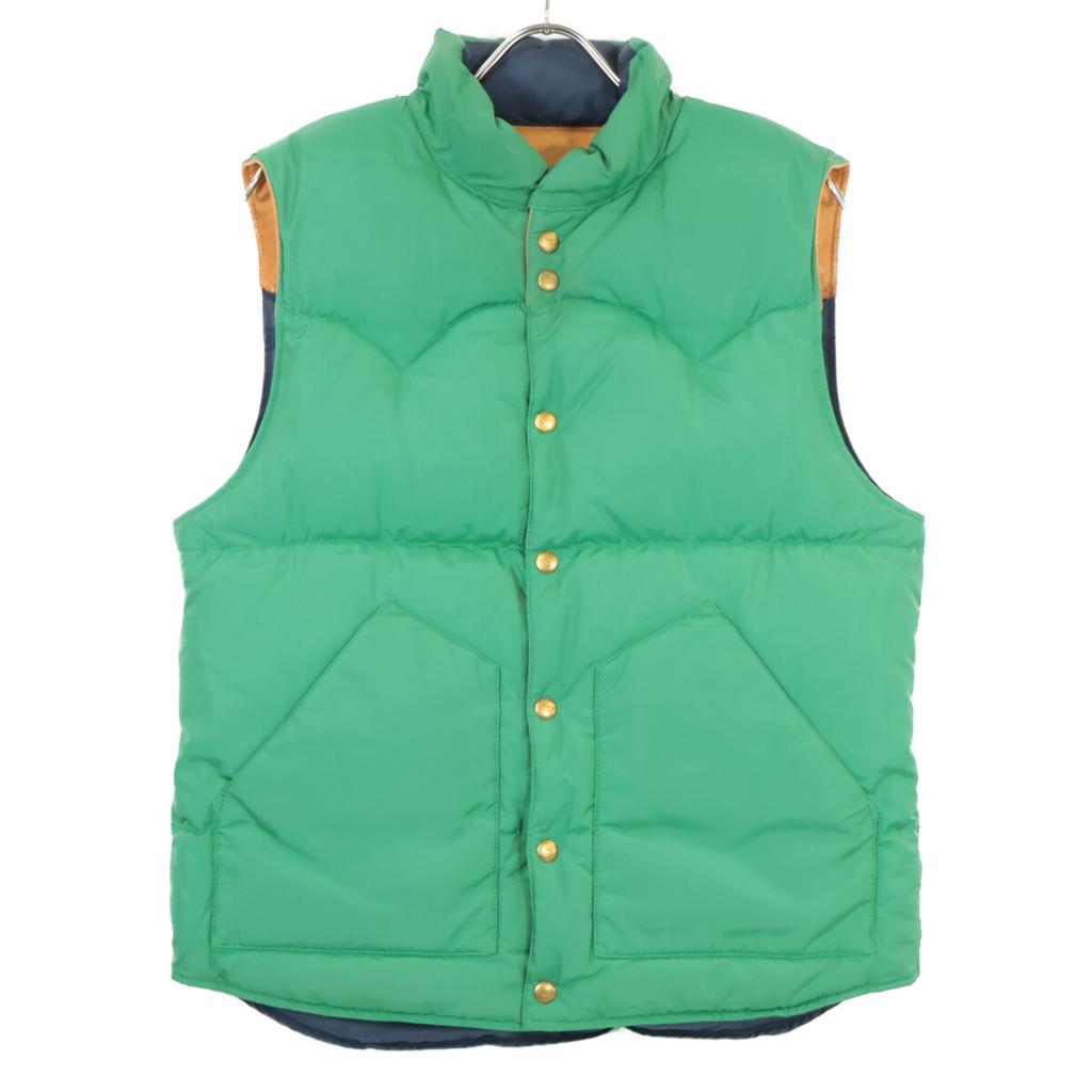RRL Green x Navy Reversible Down Vest Rocky Mountain Best S Navy x greenUsed