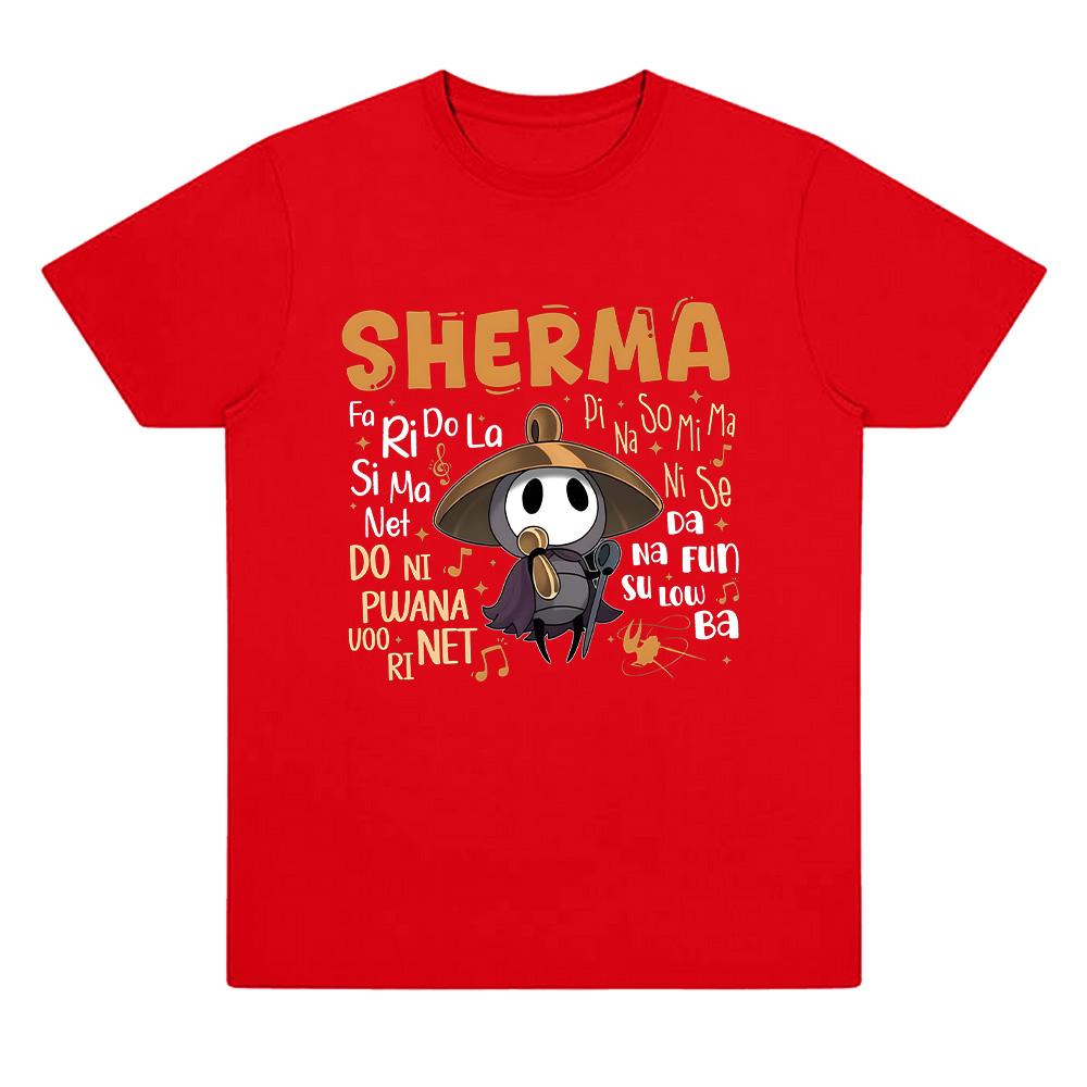 Футболки Sherma Song Hollow Knight Silk Song Игровые Цитаты Harajuku Мультяшный Принт Футболки Унисекс Мягкий Хлопок Повседневная Одежда