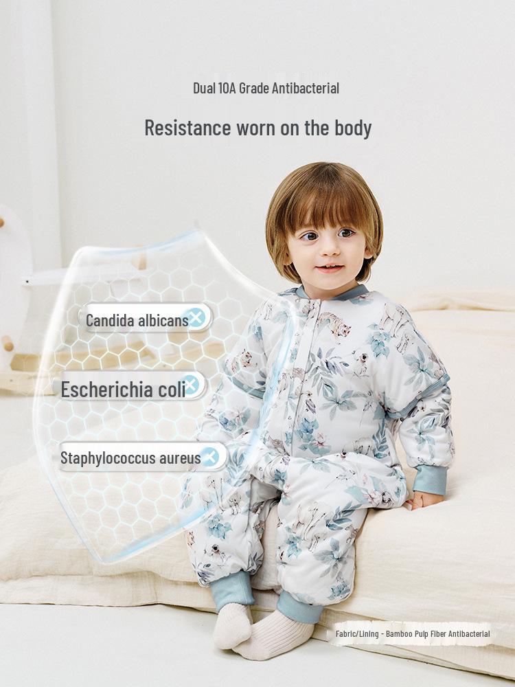 IBaby шерстяной детский спальный мешок - Осенне-зимнее одеяло от пинков