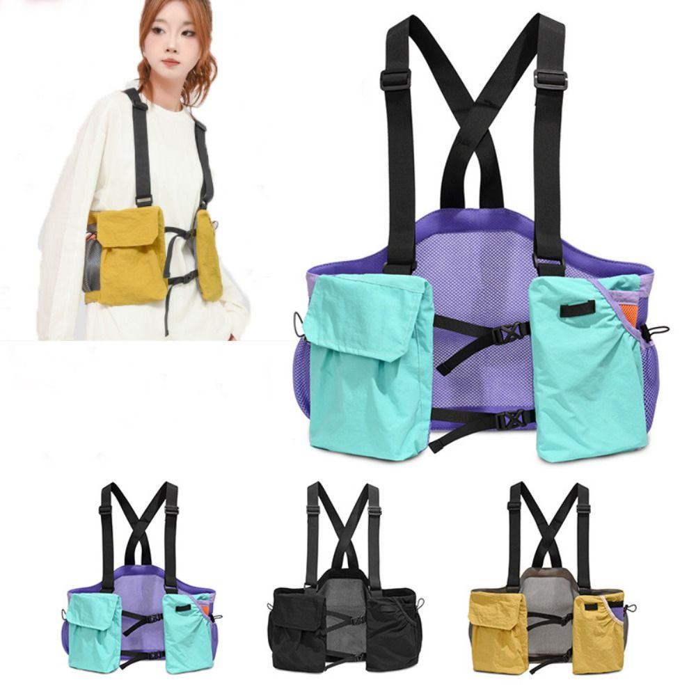 Mesh Material Multi Pocket Vest Breathable Fabric Sleeveless Vest Versatile Mesh Vest Climbing