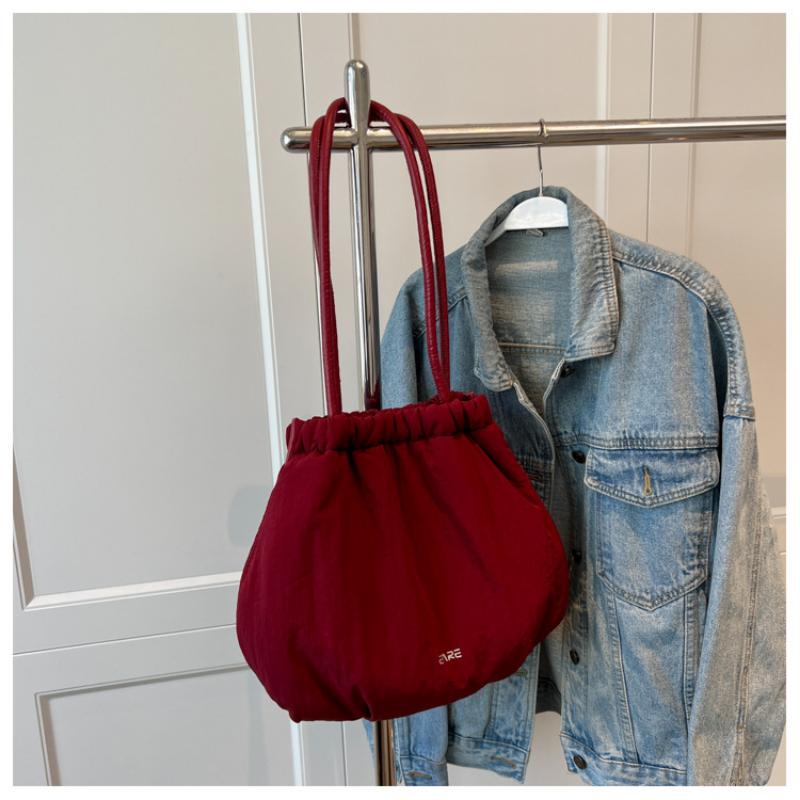 Женская повседневная пушистая сумка, большая вместительная сумка на одно плечо, хлопковая сумка, ультралегкая сумка на плечо