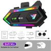 Y20 Мотоциклетный шлем Bluetooth гарнитура V5.3 16 режимов RGB цветная подсветка наушники IPX6 водонепроницаемый поддержка всех видов шлемов