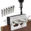 7Pcs/Set Hole Jig Woodworking Drill Guide Puncher Tool Dowel Jig Kit