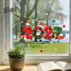 New Year Glass Decals 2027 Christmas Window Clings, Santa Reindeer Gift Ball Static Clings Decals, PVC Removable Stickers for Home Shop Holiday