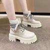 Fashion Women's Ankle Boots Height Increasing Combat Female Short Shoes Round Toe Autumn Winter Y2k Boot Large Size Warm Hot Pu Booties