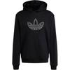 Adidas Originals Trefoil Hoodie FW24 Outline Series Fashion Comfortable Soft Hooded Sweatshirt Men Hoodies Black JJ1506