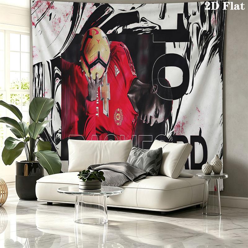 Rashford Wall tapestry, aesthetic printed fabric blanket, suitable for bedroom, living room, and home decor.