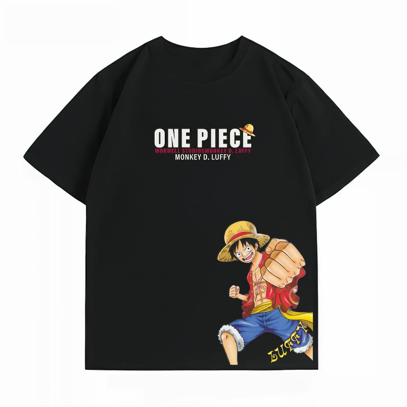 Unisexs Clothing New 100 Cotton Summer TShirt One Piece Unisexs TShirt Luffy Print Casual Unisexs TShirt