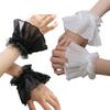 Lolita Wrist Cuffs Flared Ruffled Cuffs for For Hoodie Sweater False Sleeve Ornament Detachable Sleeves Cuffs Tulle