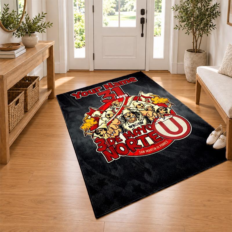 Club Universitario de Deportes Custom Name Personalized Rug Non‑Slip Doormat Floor Carpet Housewarming Birthday Gift for Family Friends