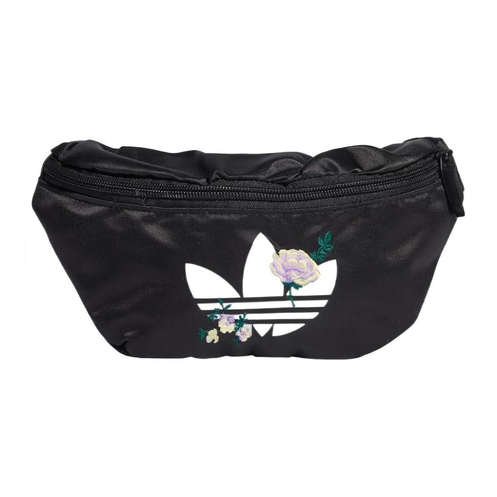 adidas Originals Сумка-кроссбоди на одно плечо, поясная сумка, обычная, женская, черная, из переработанного материала, с атласной панелью (унисекс) Поясные сумки II3405