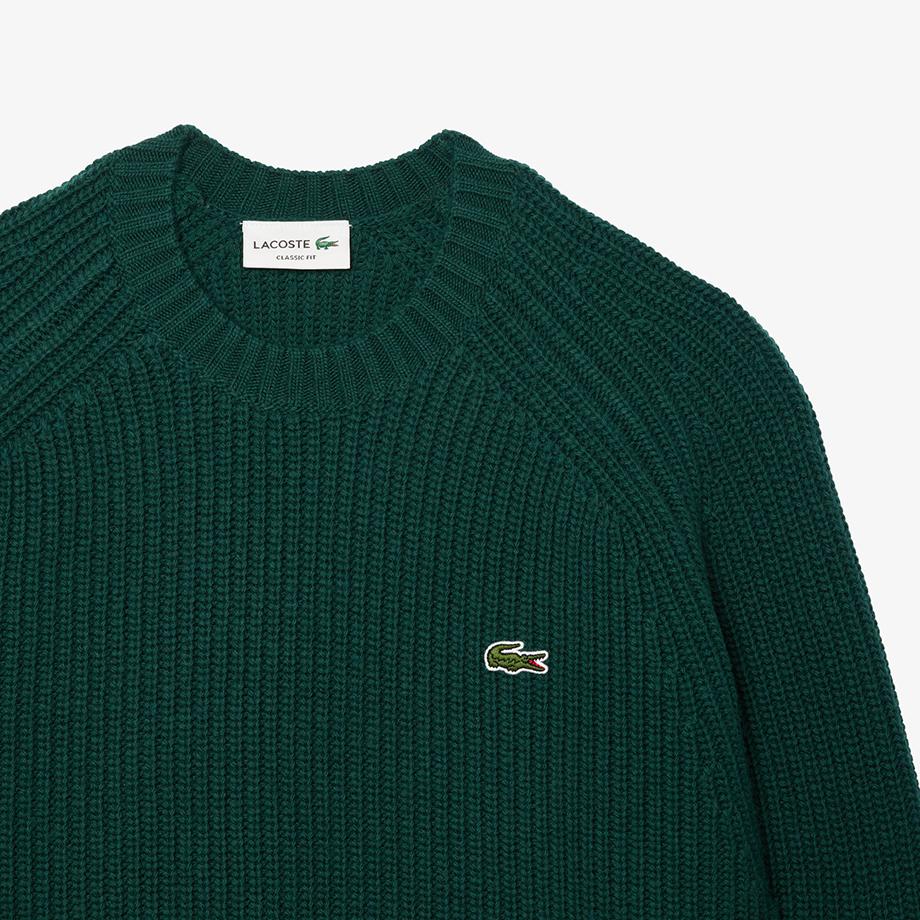 [lacoste] Men's Ribbed Wool Pullover AH3142-54NYZP