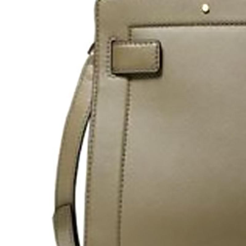 Michael Kors Solid Logo Pendant Square Commuter Casual Leather Shoulder Crossbody Tote Bag Medium Women bags Army-Green 35S0GU9S2L-ARMY