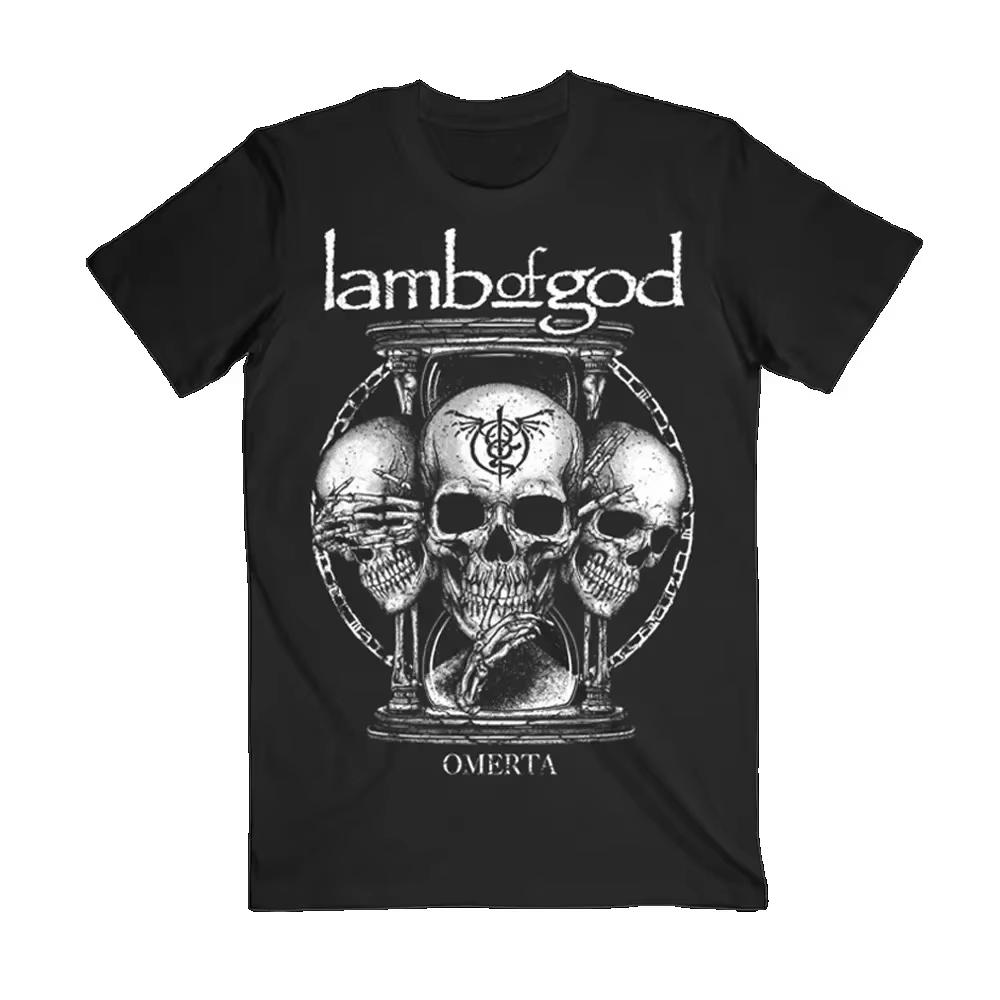 Летняя мужская футболка с графикой черепа Lamb of God, модная уличная одежда, футболка с круглым вырезом, повседневная одежда для улицы, большие размеры, топы, женская одежда