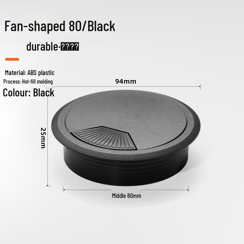 Desk Cable Management Box, ABS Plastic Round Cable Hole Cover, Decorative Wire Box