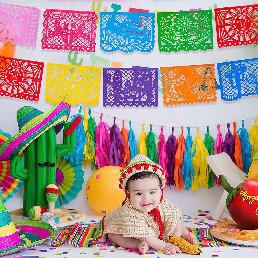 Украшения Мая Праздничная Вечеринка День Мертвых Мексиканская Вечеринка Баннер Баннер Пластиковый Фиеста