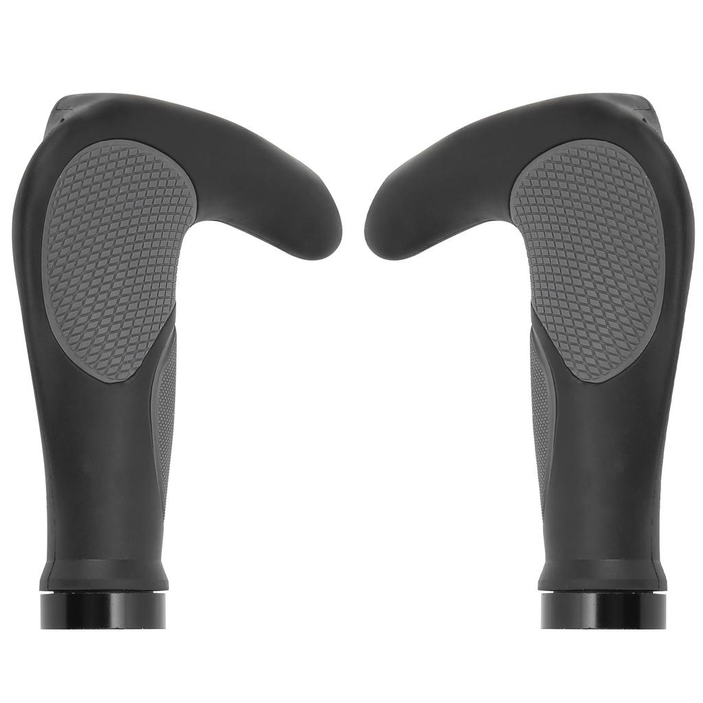 22.2mm Mountain Bicycle Ox Horn Handbar Bilateral Locking Durable Rubber Handle Grips