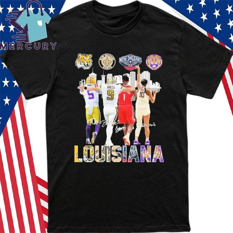Официальная спортивная команда Луизианы LSU Tigers New Orleans Saints Футболка Унисекс