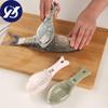 Удобный очиститель для удаления рыбной чешуи, очиститель для рыбной чешуи, скребок в форме рыбы с контейнером для хранения для домашней кухни