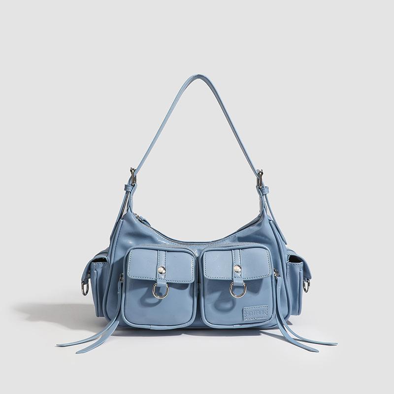 Летняя горячая девушка мотоциклетная сумка багет подмышечная сумка модная ручная сумка и сумка на плечо