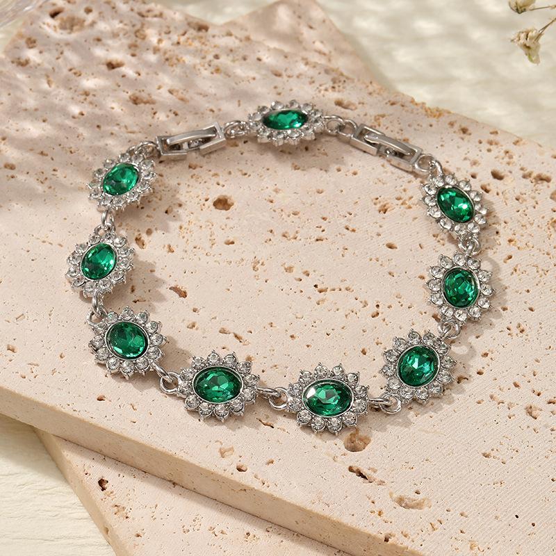 European and American popular women's light luxury style diamond-set adjustment size jewelry temperament versatile high-end bracelet