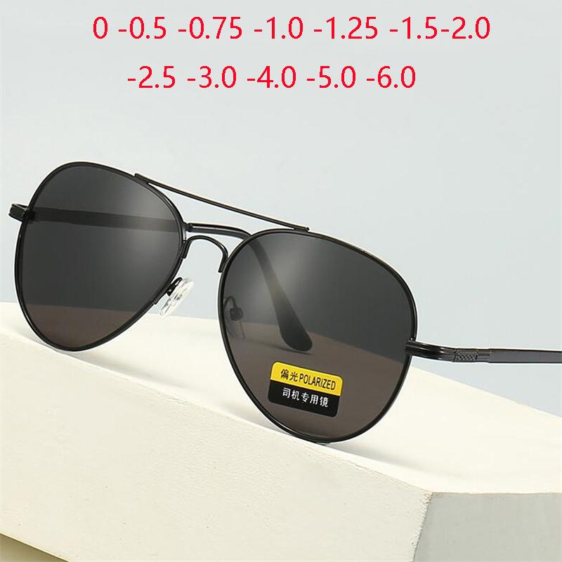 0 -0.5 -0.75 To -4.0 Double Beam Prescription Sunglasses Polarized Uv400 Driving Cat Eye Nearsighted Sunglasses With Diopters