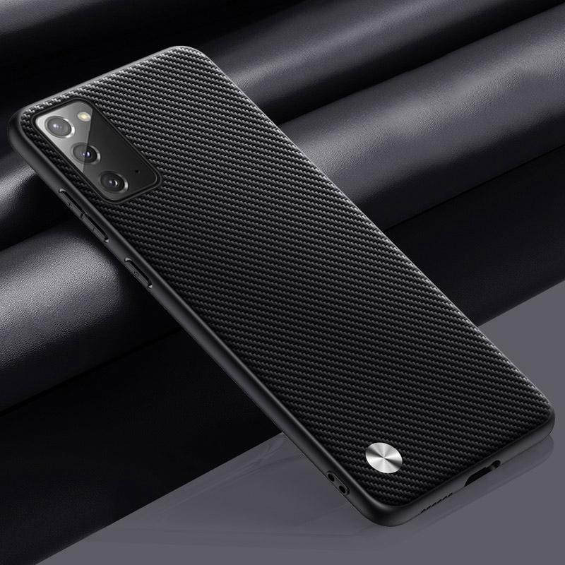Роскошный чехол из искусственной кожи для Samsung Galaxy Note 20 Ultra Note20 5G, задняя крышка, деловой матовый силиконовый защитный чехол для телефона