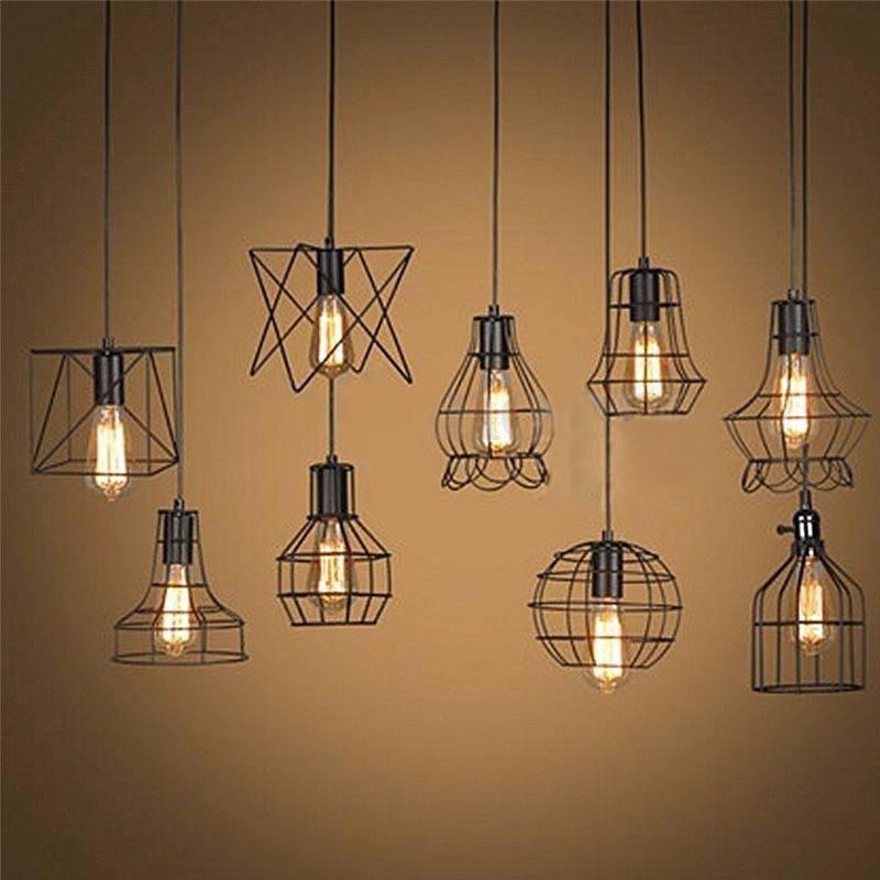 Винтажный индустриальный железный подвесной светильник Эдисона Креативный лофт бар клетка светодиодная лампа
