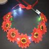 Hairband Glowing LED Wreath Halloween Crown Flower Light Up Headband Christmas Party Decoration