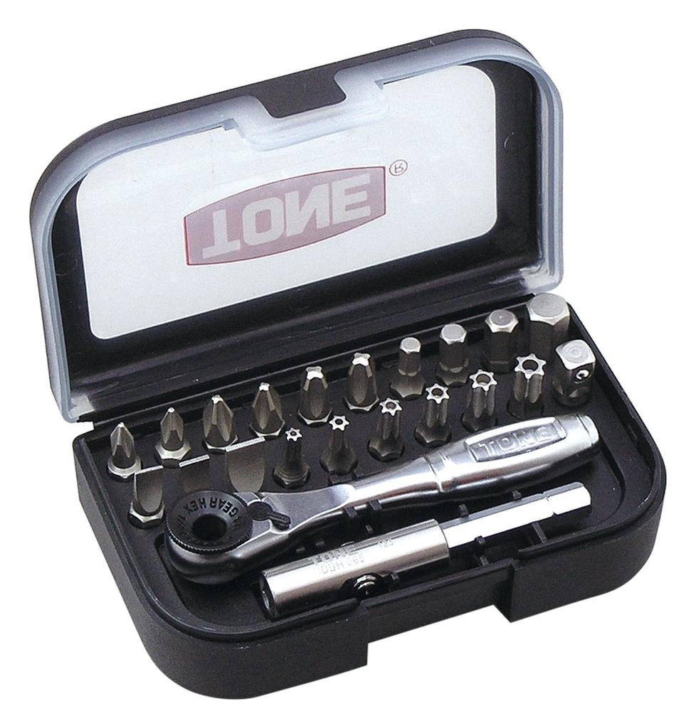 TONE Bit Ratchet Set BRS20 Bit Insert Black Contents 22 Items &6.35mm(1/4")