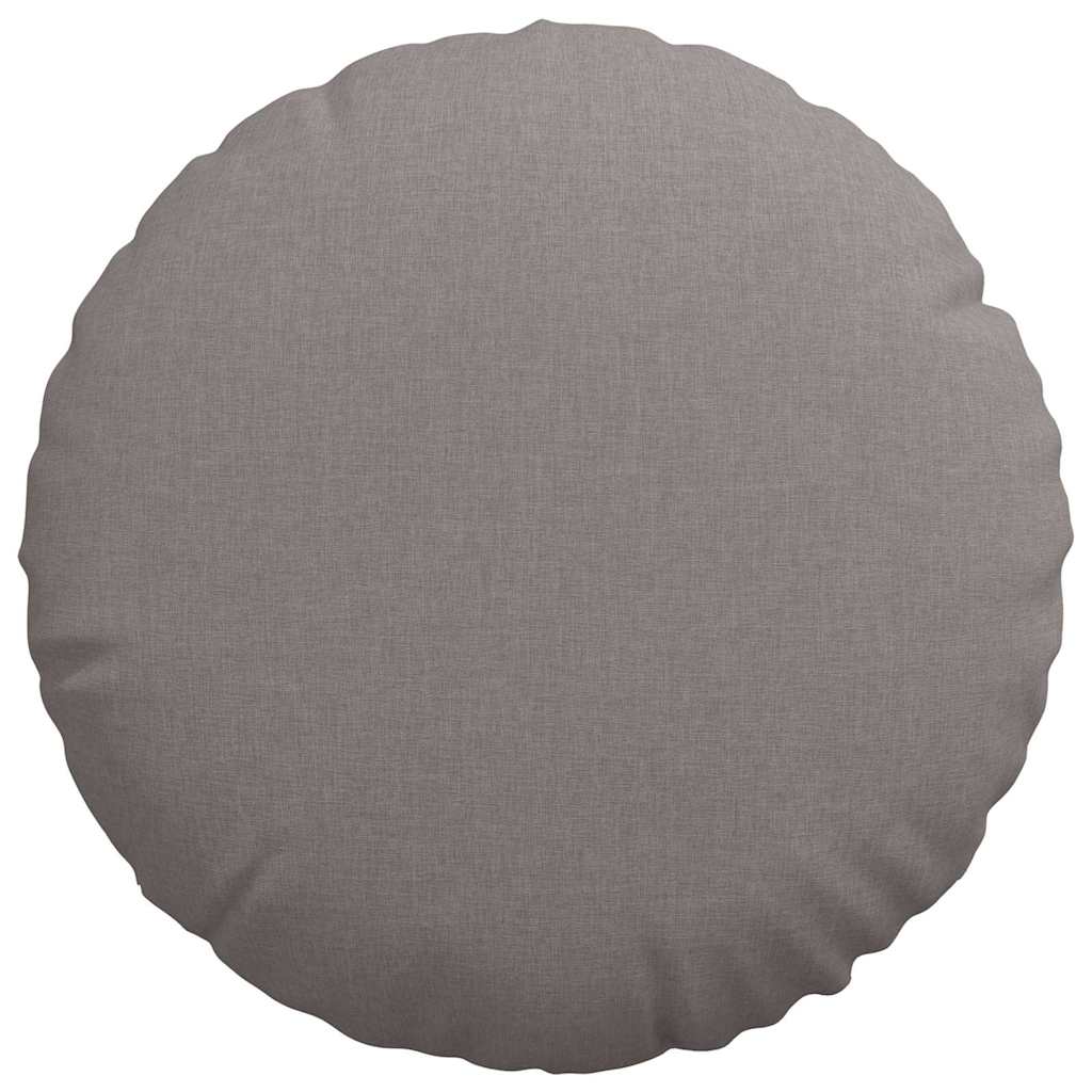 Seat Cushion 2 pcs Taupe Ø50 x 19 cm Fabric