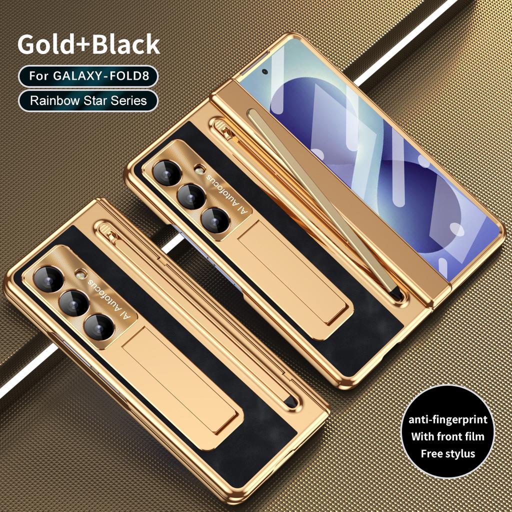 Чехол для Samsung Galaxy Z Fold 8 7 6 5 4 3 с защитой шарнира TriFold, с пленкой из закаленного стекла, подставкой, держателем для S Pen