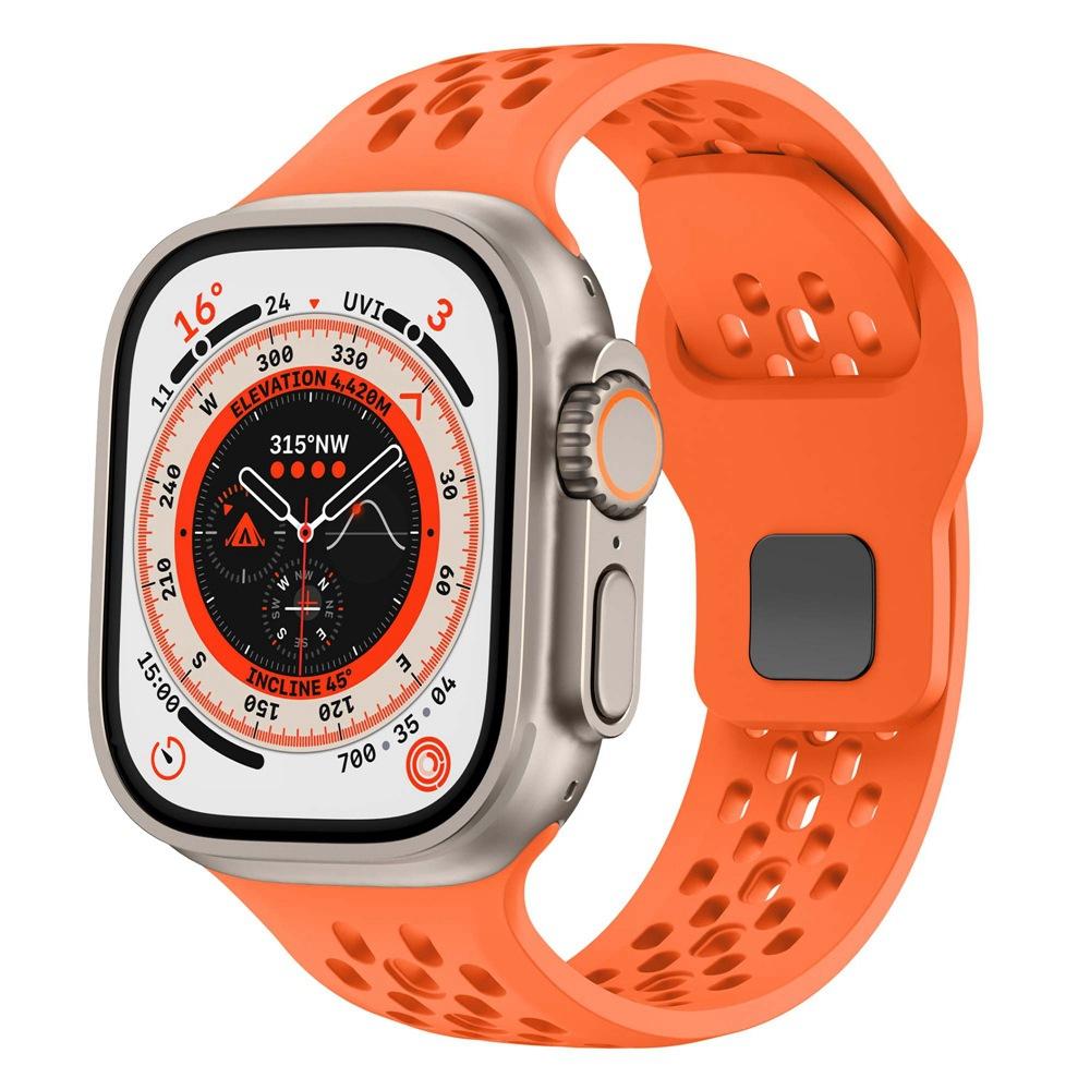 Breathable Silicone Watch Strap for Apple Watch Band 49mm 46mm 45mm 44mm Sport Bracelet