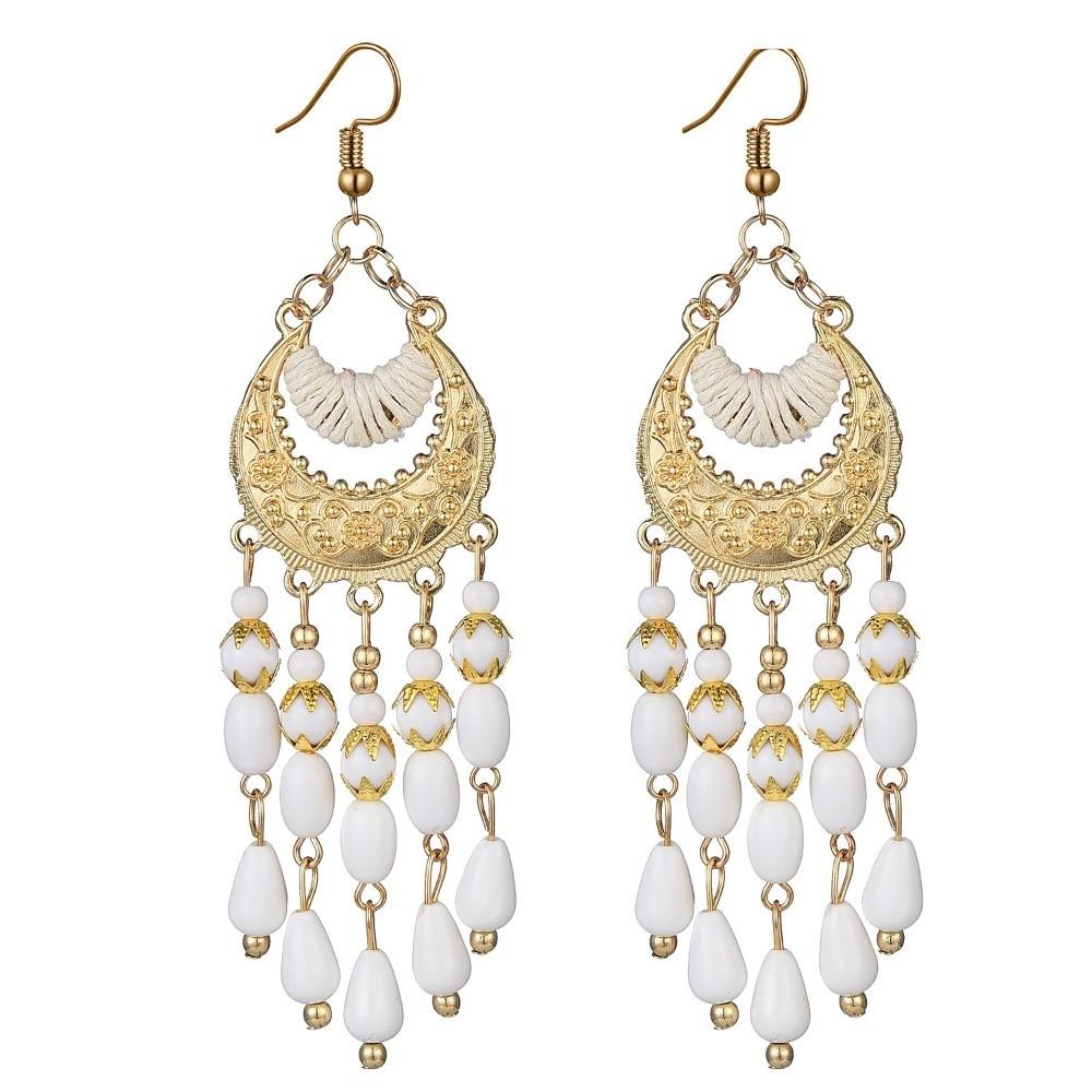 Boho Ethnic Dangle Earring Metal Ear Studs Vintage Drop Pendant Earrings  Jewelry