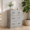 Drawer Cabinet Concrete Grey 66 x 34.5 x 87 cm Particleboard