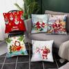 Трансграничная рождественская наволочка с Санта-Клаусом, домашний диван, квадратная подушка, поясничная подушка для сиденья