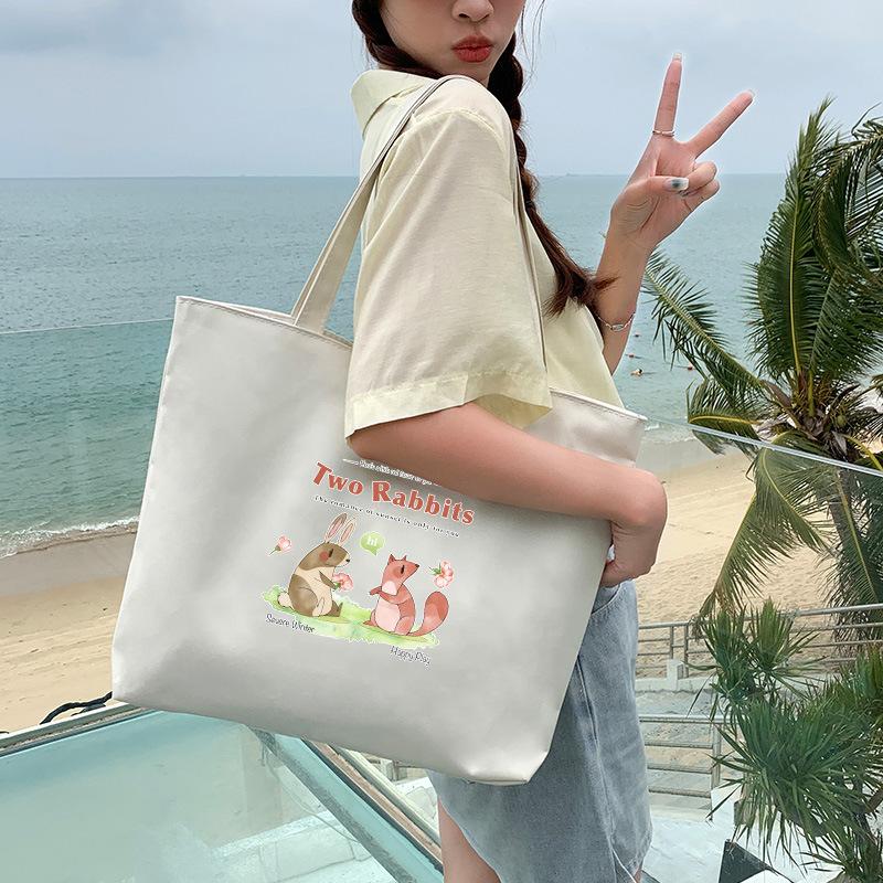 Холщовая сумка женская сумка через плечо студенческая сумка большая вместительная ручная сумка из холста