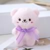 Cute Cartoon Plush Bear And Bunny Keychain Fluffy Doll Pendant For Bags And Keys