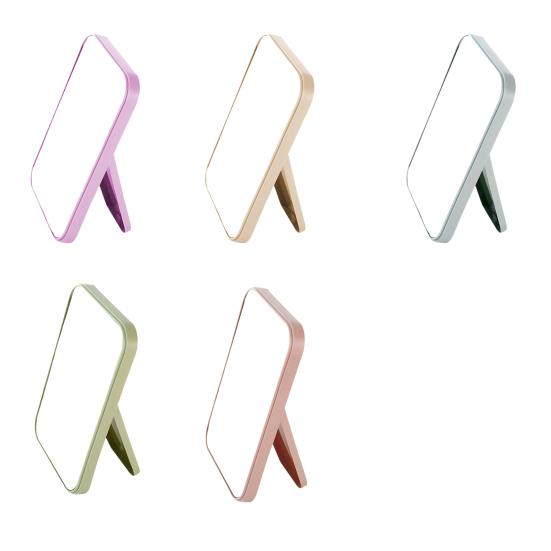 Desktop Makeup Mirror Foldable Anti-fog Makeup Tool Simple Portable Princess Mirror for Home