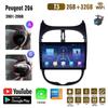 Автомобильный радиоприемник для Peugeot 206 206CC 206SW 2000-2016 Citroen C2 2004-2008 плеер Android Carplay WIFI GPS навигация стерео 2din