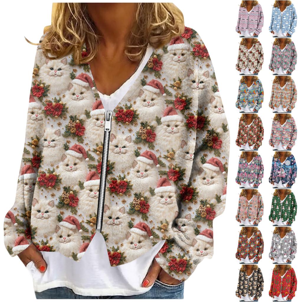 Womens Zip Up Sweaters Sweatshirts Long Sleeve Oversized Jackets Soft Casual Loose Tunic Tops