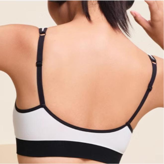 Adidas Letter Wireless Seamless Thin High Elastic Breathable Bra Women Underwear Light-Beige 4A4H03-103