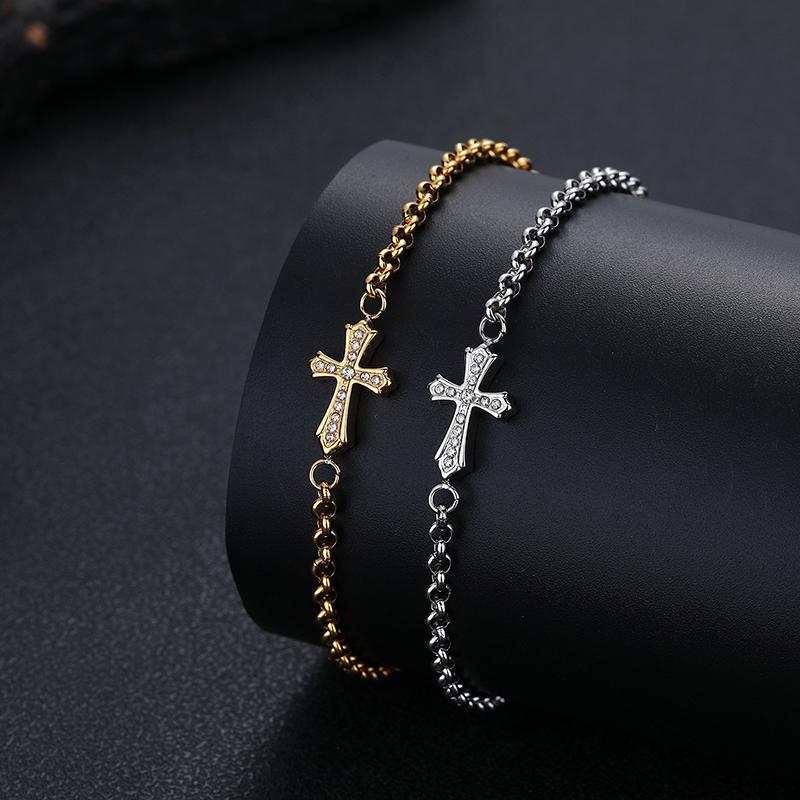 Personalized Retro Cross Couple Bracelet For Women Men Simple Adjustable Bracelets Couple Jewelry Gifts