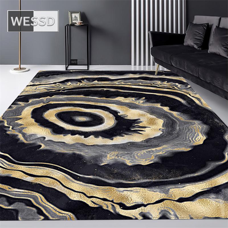 Скандинавские черные золотые мраморные роскошные ковры для гостиной, спальни, мягкие водопоглощающие коврики для ванной комнаты, коврик для прихожей, 3D ковер