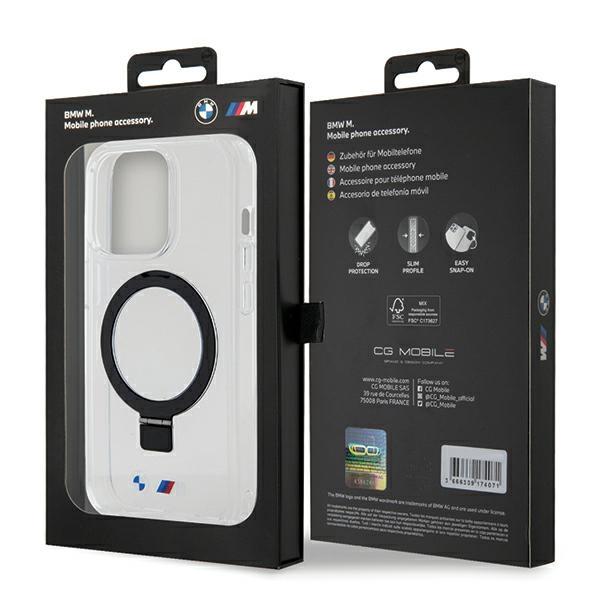 BMW BMHMP15LURST iPhone 15 Pro 6.1" transparent/clear hardcase Ring Stand M Collection MagSafe