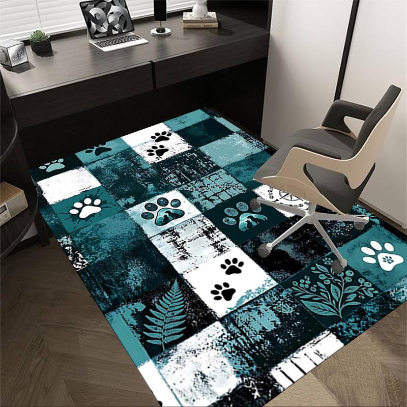 1PC Paw Prints Pet Theme Non-Slip Floor carpet, Office, family, bedroom, Studio - Large Area Rug, Decorative Mat, Longlasting Material-C0417