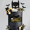 Superhero Bat Birthday Cake Topper Happy Birthday Cake Decorations for Hero Themed birthday Party Supplies Bat Birthday Decor
