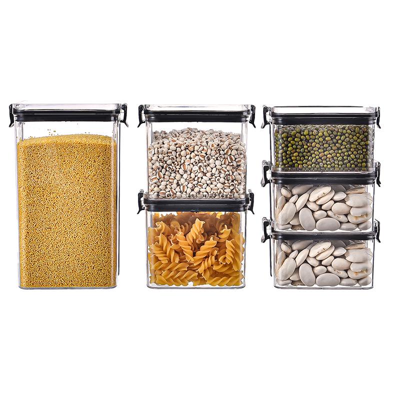Прозрачная пластиковая банка для хранения пищевых продуктов для круп, закусок и сухих продуктов