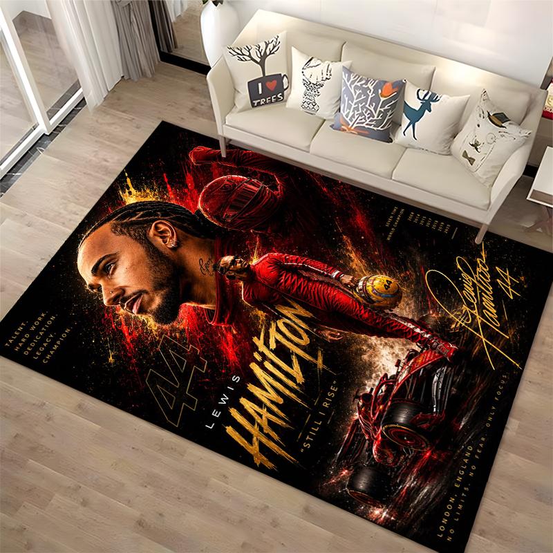 "Champion Racer Design Rug" Non-slip rug suitable for living room and bedroom sofas.