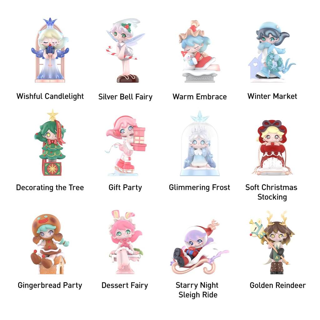 POP MART AZURA Warm Christmas Series [Assorted Box 12 Pieces] Pop Mart Gachapon Blind Box Figures Plastic Model Premium Toys PVC Soft Vinyl Original